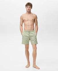 Mango Men's Seersucker Swimming Trunks