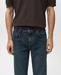 Mango Men's Moby Straight-Fit Dark-Wash Jeans