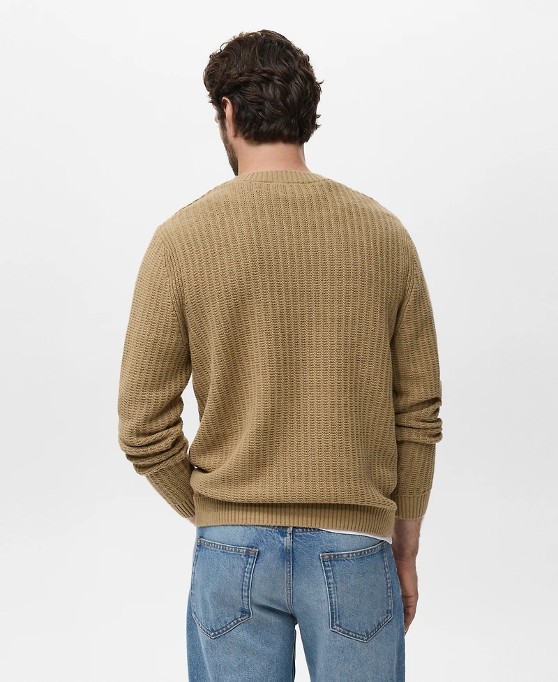 Mango Men's Cotton Knitted Sweater