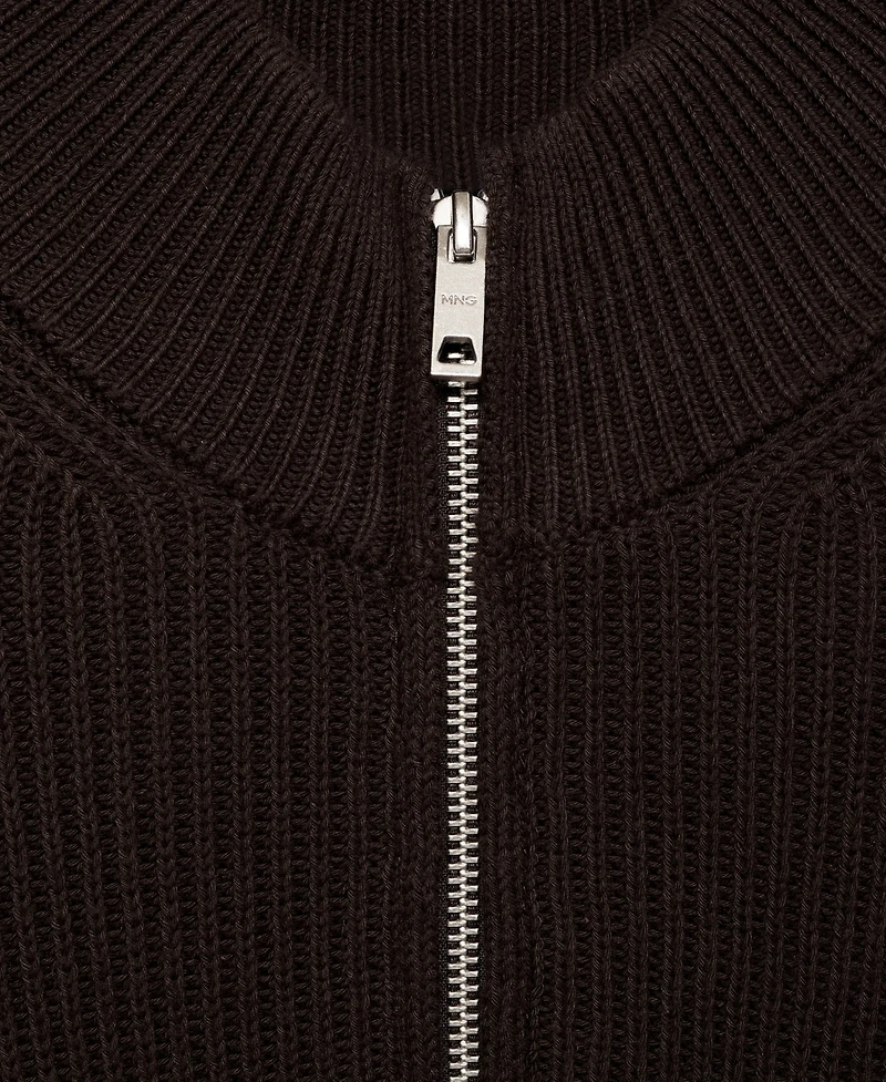 Mango Men's Cotton Perkins Neck Sweater