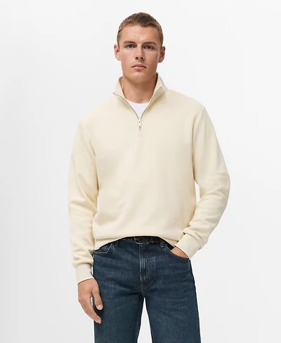 Mango Men's Regular-Fit Cotton Sweatshirt