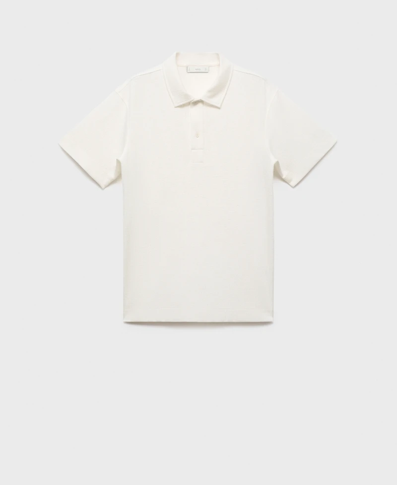Mango Men's Structured Knitted Polo Shirt
