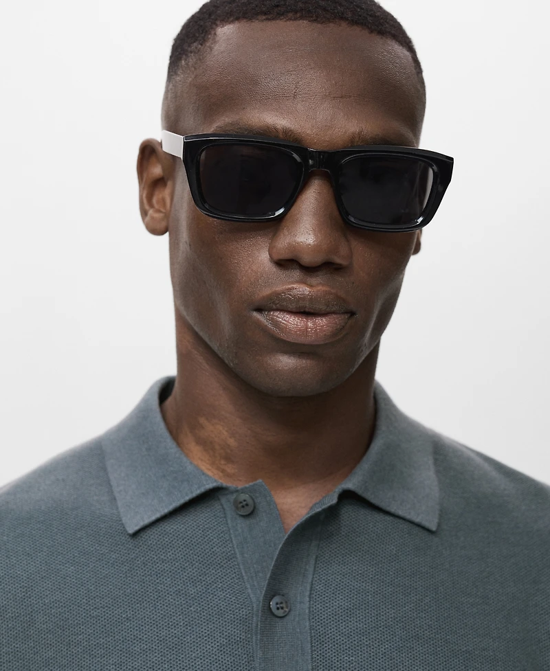 Mango Men's Micro-Structured Cotton Polo Shirt