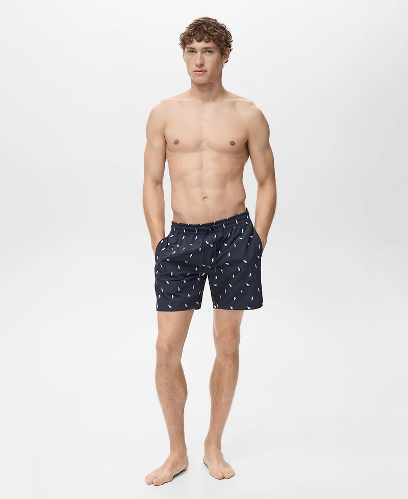 Mango Men's Seashell Print Swimsuit