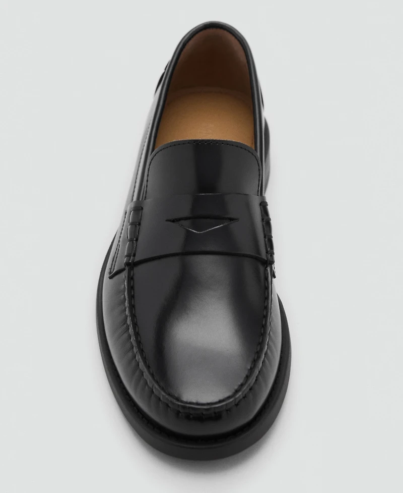 Mango Men's Aged-Leather Loafers