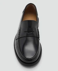 Mango Men's Aged-Leather Loafers