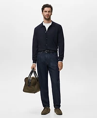 Mango Men's Merino Wool Cardigan