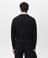 Mango Men's Merino Wool Cardigan