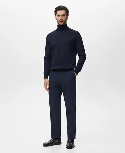Mango Men's Merino Wool Turtleneck Sweater