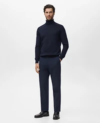 Mango Men's Merino Wool Turtleneck Sweater