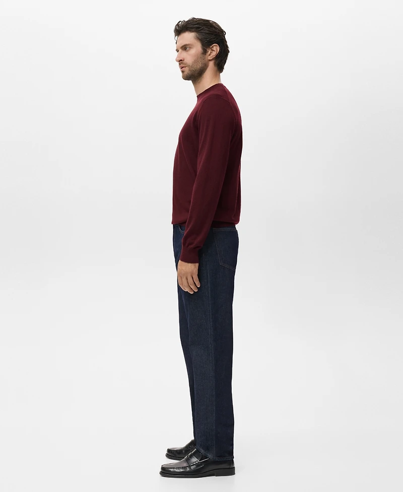 Mango Men's Wool Round-Neck Sweater