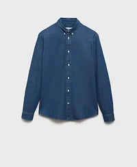 Mango Men's Regular Fit Denim Shirt