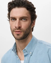Mango Men's Regular Fit Denim Shirt