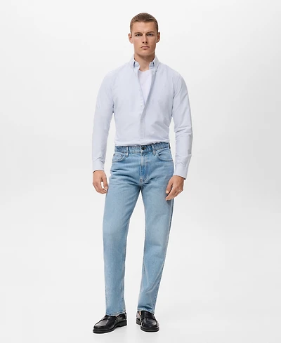 Mango Men's Cotton Kodak Striped Shirt