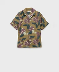 Mango Men's Printed Short-Sleeved Shirt