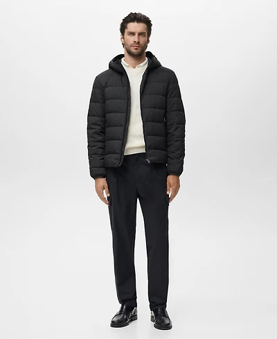 Mango Men's Feather Filling Quilted Jacket