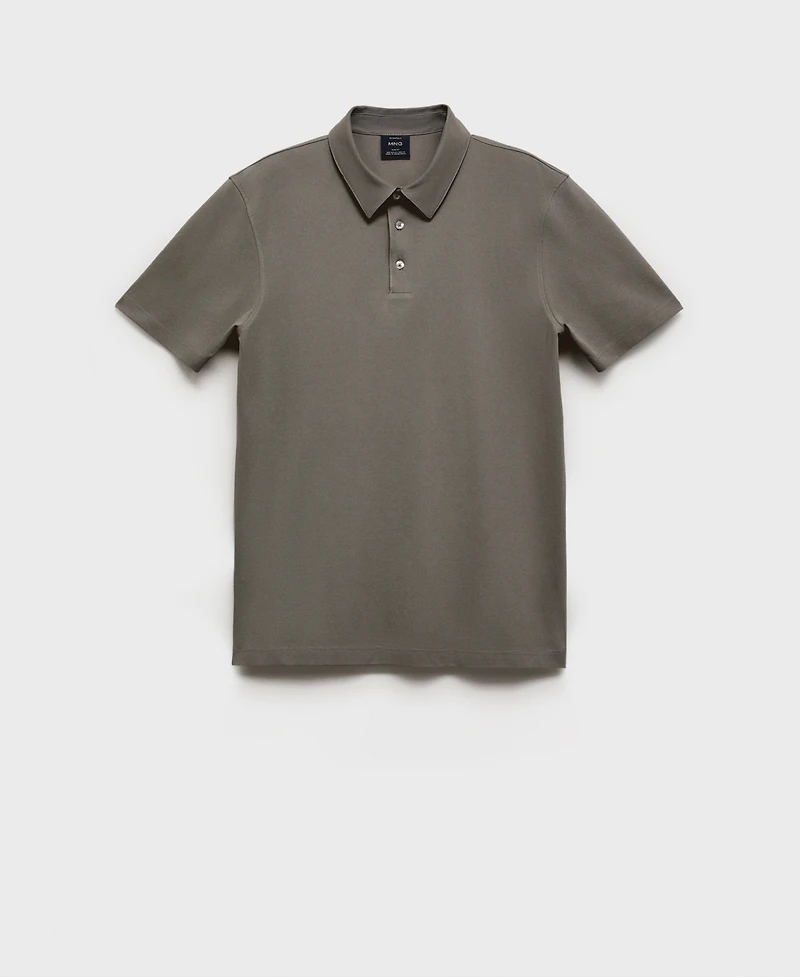 Mango Men's Cotton Pique Polo Shirt