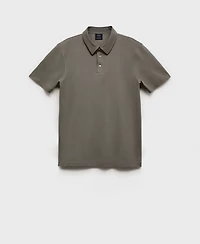 Mango Men's Cotton Pique Polo Shirt