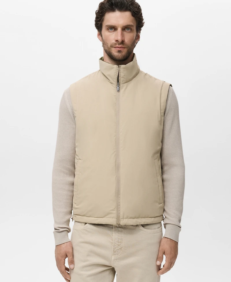 Mango Men's Reversible Water-Repellent Gilet