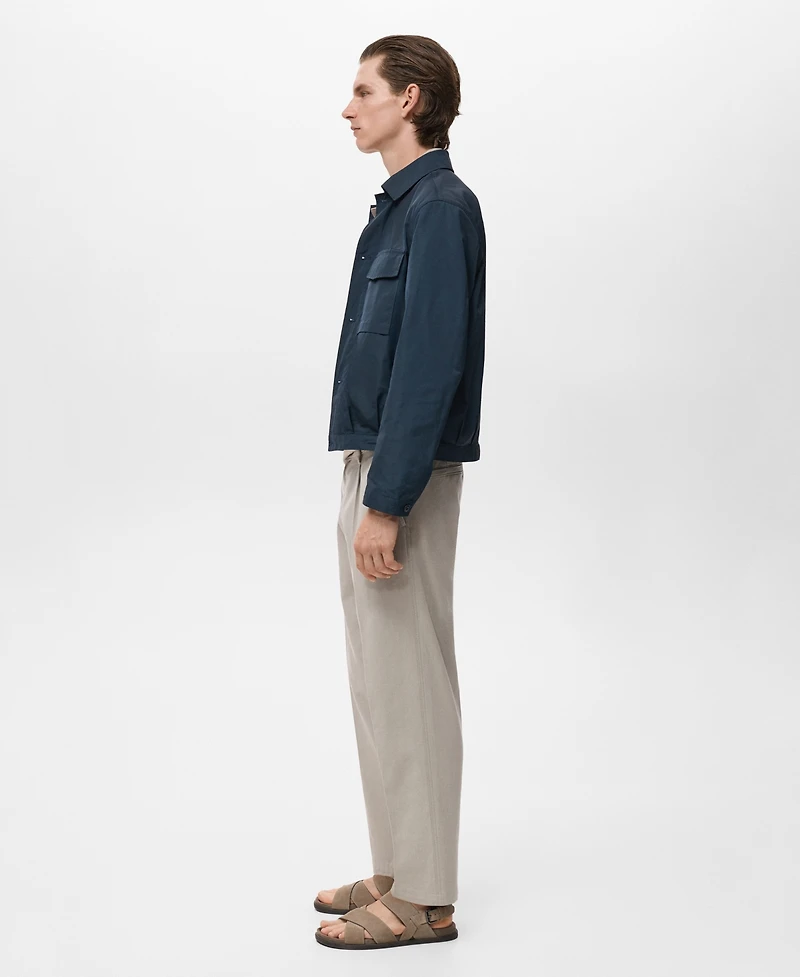 Mango Men's Pockets Water-Repellent Jacket