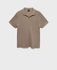 Mango Men's Cotton Pique Polo Shirt