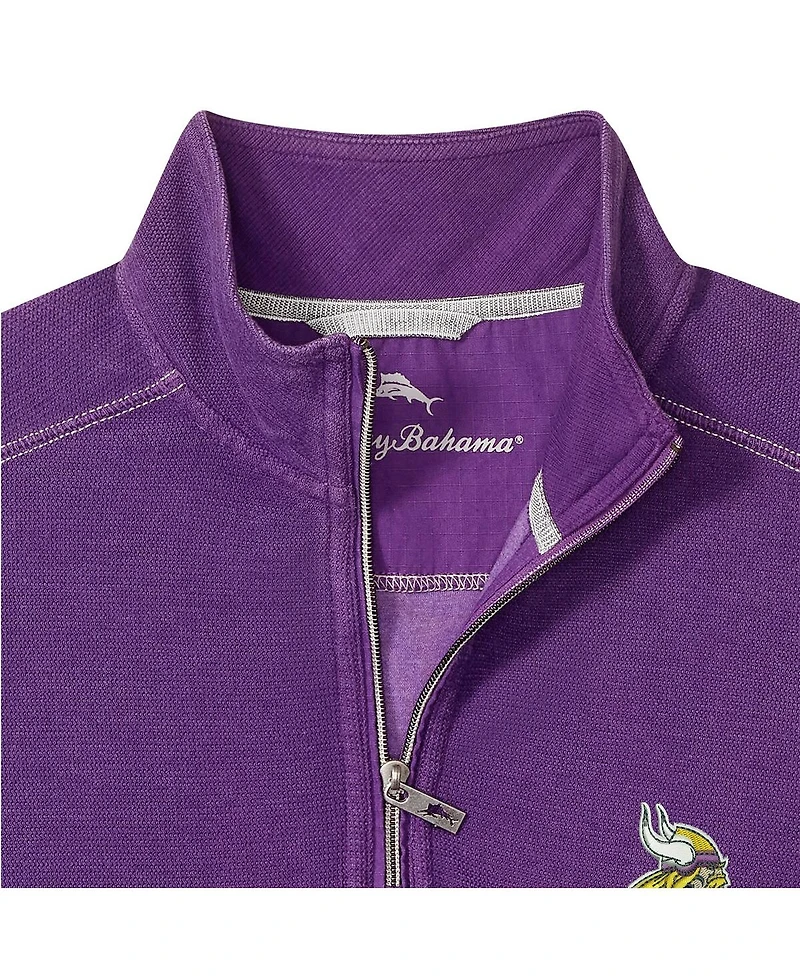 Tommy Bahama Men's Purple Minnesota Vikings Sport Tobago Half-Zip Pullover Sweatshirt