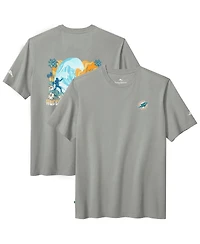 Tommy Bahama Men's Gray Miami Dolphins Huddle Hang Tens T-Shirt