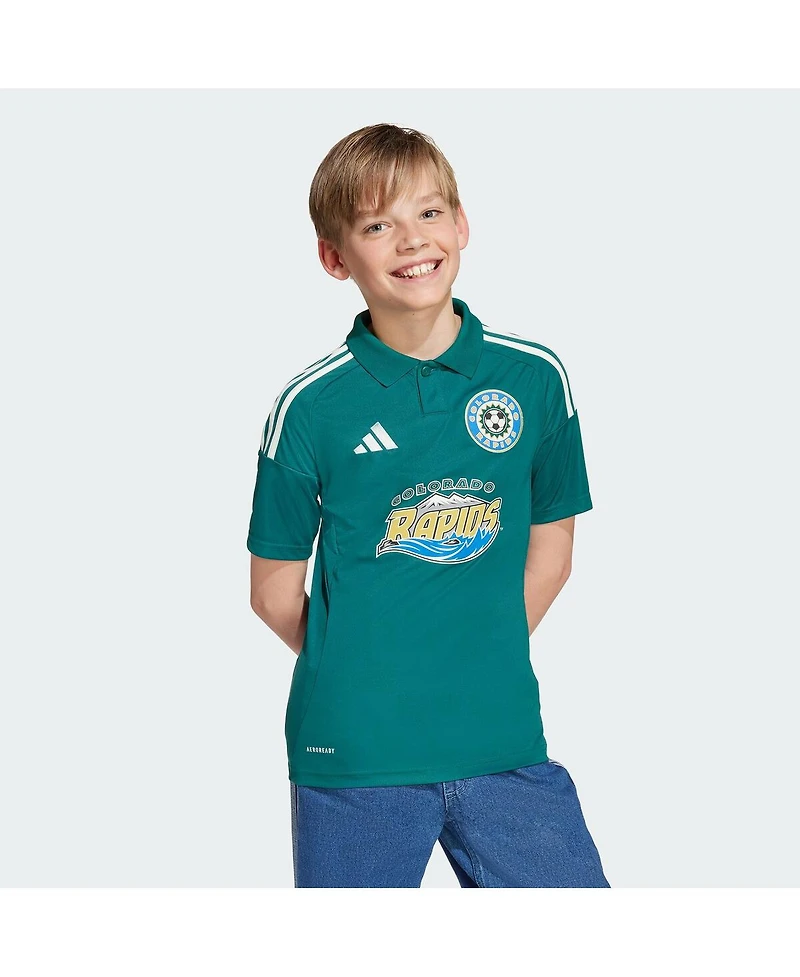 Adidas Big Boys and Girls Green Colorado Rapids 2025 Third Replica Jersey
