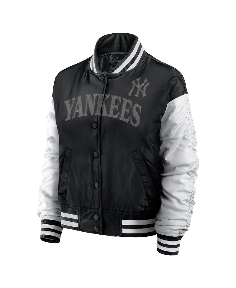 Fanatics Women's Black New York Yankees Elements Wave Full-Snap Jacket