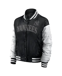 Fanatics Women's Black New York Yankees Elements Wave Full-Snap Jacket