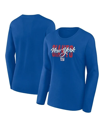 Logo Athletic Women's Royal New York Giants Grip Long Sleeve T-Shirt