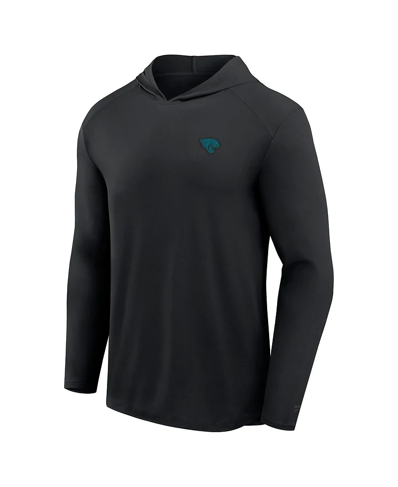 Fanatics Men's Black Jacksonville Jaguars Front Office Power Mono Long Sleeve Hoodie T-Shirt