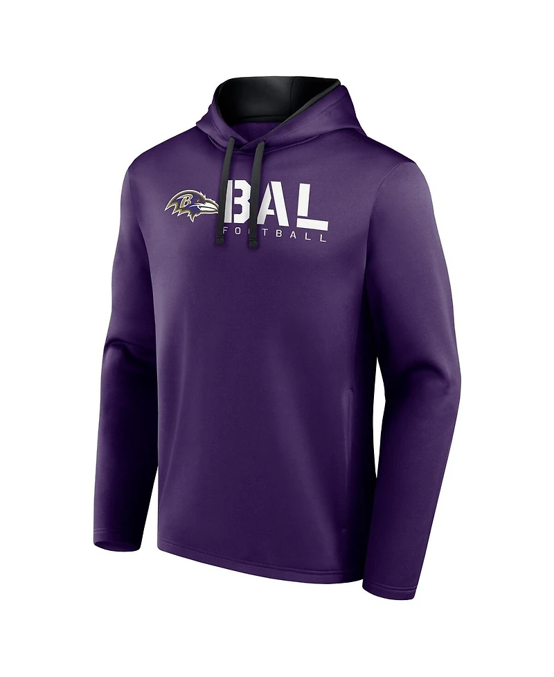 Logo Athletic Men's Purple Baltimore Ravens Head Start Pullover Hoodie