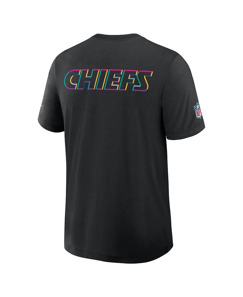 Nike Men's Black Kansas City Chiefs 2025 Nfl Crucial Catch Tri-Blend Dri-fit T-Shirt