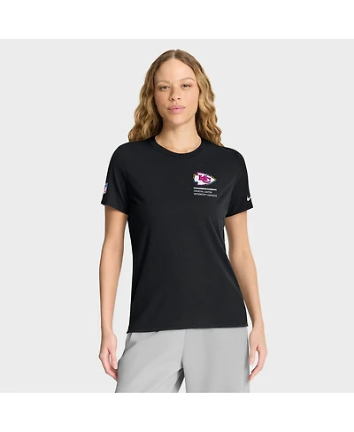 Nike Women's Black Kansas City Chiefs 2025 Nfl Crucial Catch Tri-Blend Dri-fit T-Shirt