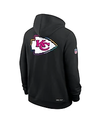 Nike Men's Black Kansas City Chiefs Tall 2025 Nfl Crucial Catch Sideline Standard Issue Dri-fit Hoodie