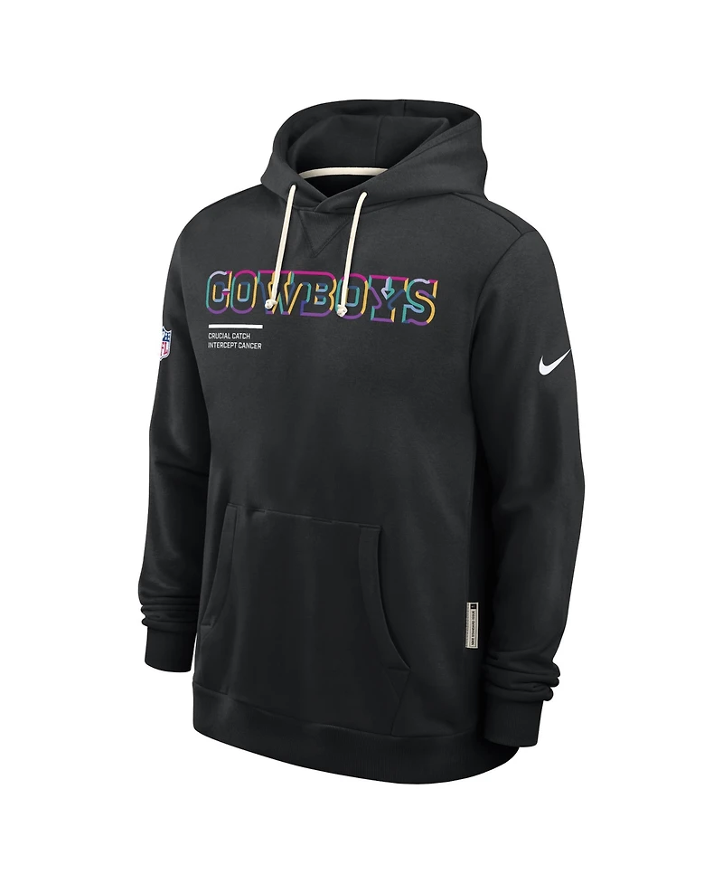 Nike Men's Black Dallas Cowboys 2025 Nfl Crucial Catch Sideline Standard Issue Dri-fit Hoodie