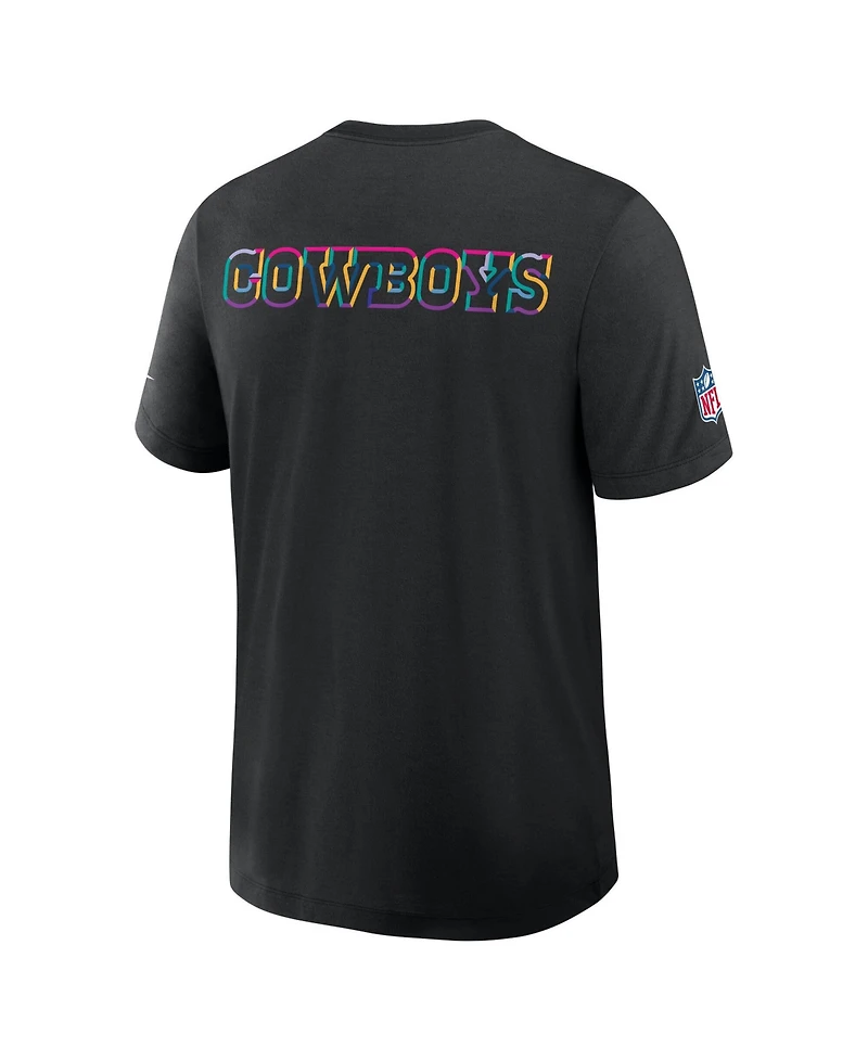 Nike Men's Black Dallas Cowboys Tall 2025 Nfl Crucial Catch Tri-Blend Dri-fit T-Shirt