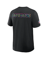 Nike Men's Black Dallas Cowboys Tall 2025 Nfl Crucial Catch Tri-Blend Dri-fit T-Shirt