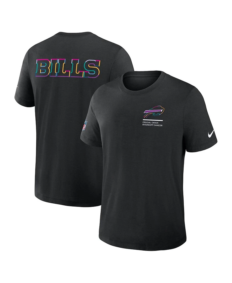 Nike Men's Black Buffalo Bills 2025 Nfl Crucial Catch Tri-Blend Dri-fit T-Shirt