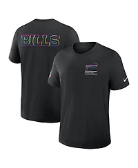 Nike Men's Black Buffalo Bills 2025 Nfl Crucial Catch Tri-Blend Dri-fit T-Shirt