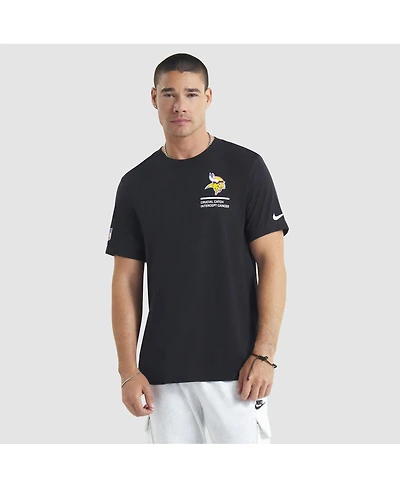 Nike Men's Black Minnesota Vikings 2025 Nfl Crucial Catch Tri-Blend Dri-fit T-Shirt