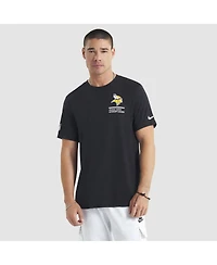 Nike Men's Black Minnesota Vikings 2025 Nfl Crucial Catch Tri-Blend Dri-fit T-Shirt