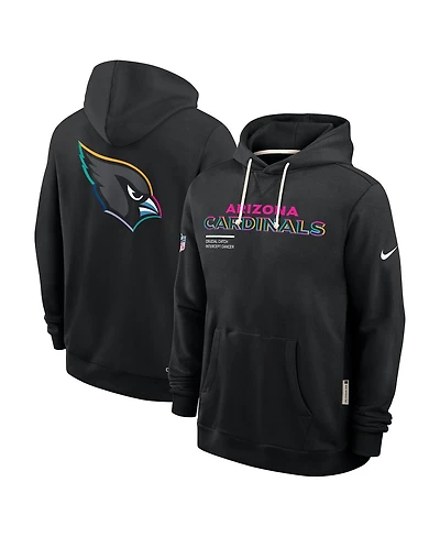 Nike Men's Black Arizona Cardinals 2025 Nfl Crucial Catch Sideline Standard Issue Dri-fit Hoodie