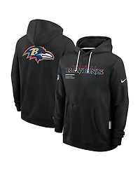 Nike Men's Black Baltimore Ravens 2025 Nfl Crucial Catch Sideline Standard Issue Dri-fit Hoodie
