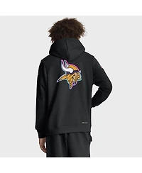 Nike Men's Black Minnesota Vikings 2025 Nfl Crucial Catch Sideline Standard Issue Dri-fit Hoodie