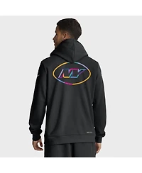 Nike Men's Black New York Jets 2025 Nfl Crucial Catch Sideline Standard Issue Dri-fit Hoodie