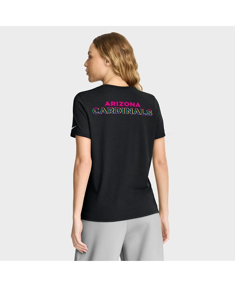 Nike Women's Black Arizona Cardinals 2025 Nfl Crucial Catch Tri-Blend Dri-fit T-Shirt