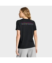 Nike Women's Black Baltimore Ravens 2025 Nfl Crucial Catch Tri-Blend Dri-fit T-Shirt