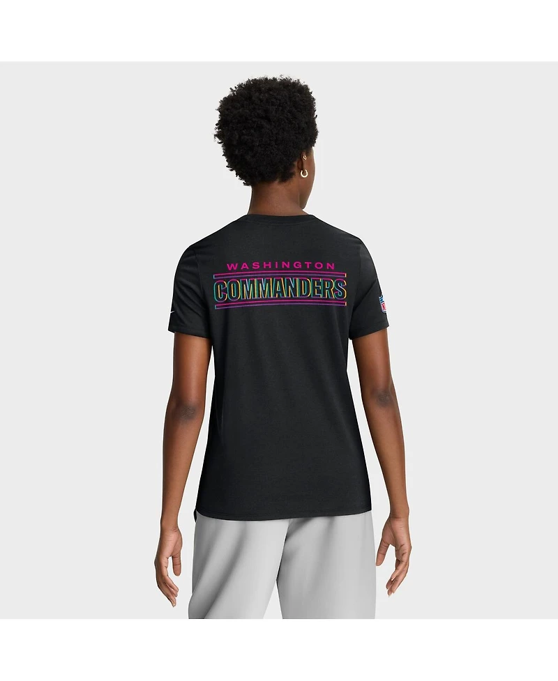Nike Women's Black Washington Commanders 2025 Nfl Crucial Catch Tri-Blend Dri-fit T-Shirt